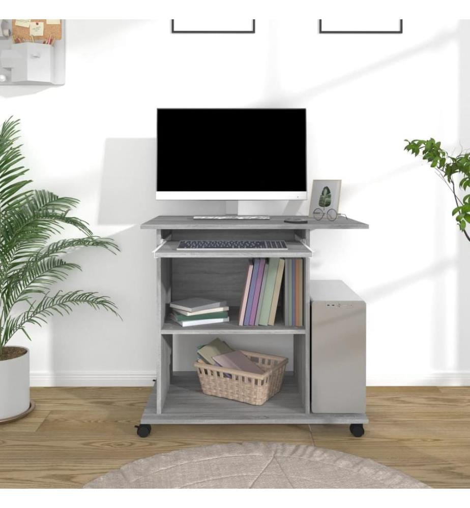 Schreibtisch Grau Sonoma 80x50x75 cm Holzwerkstoff