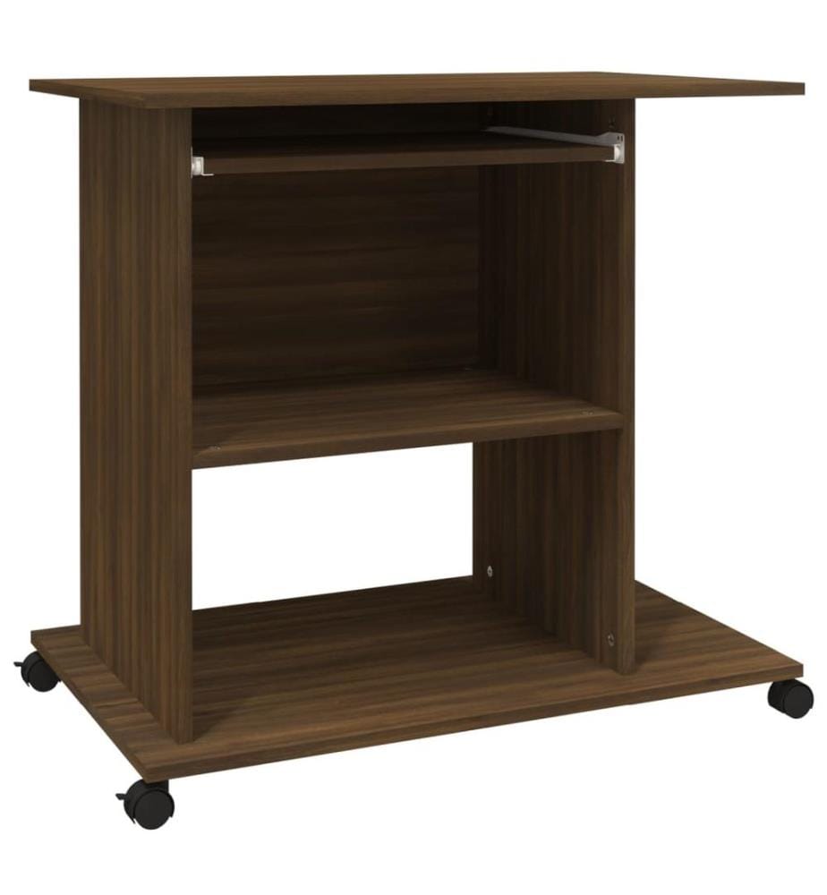 Schreibtisch Braun Eichen-Optik 80x50x75 cm Holzwerkstoff