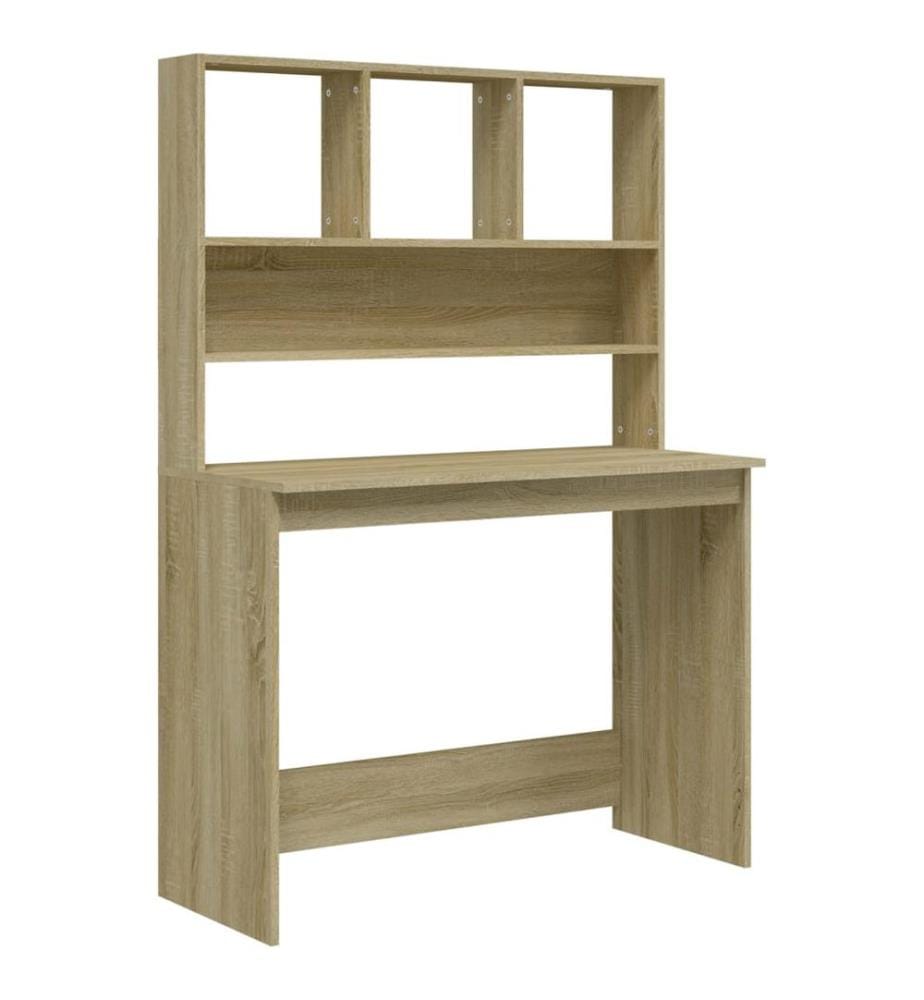 Schreibtisch mit Regal Sonoma-Eiche 102x45x148 cm Holzwerkstoff