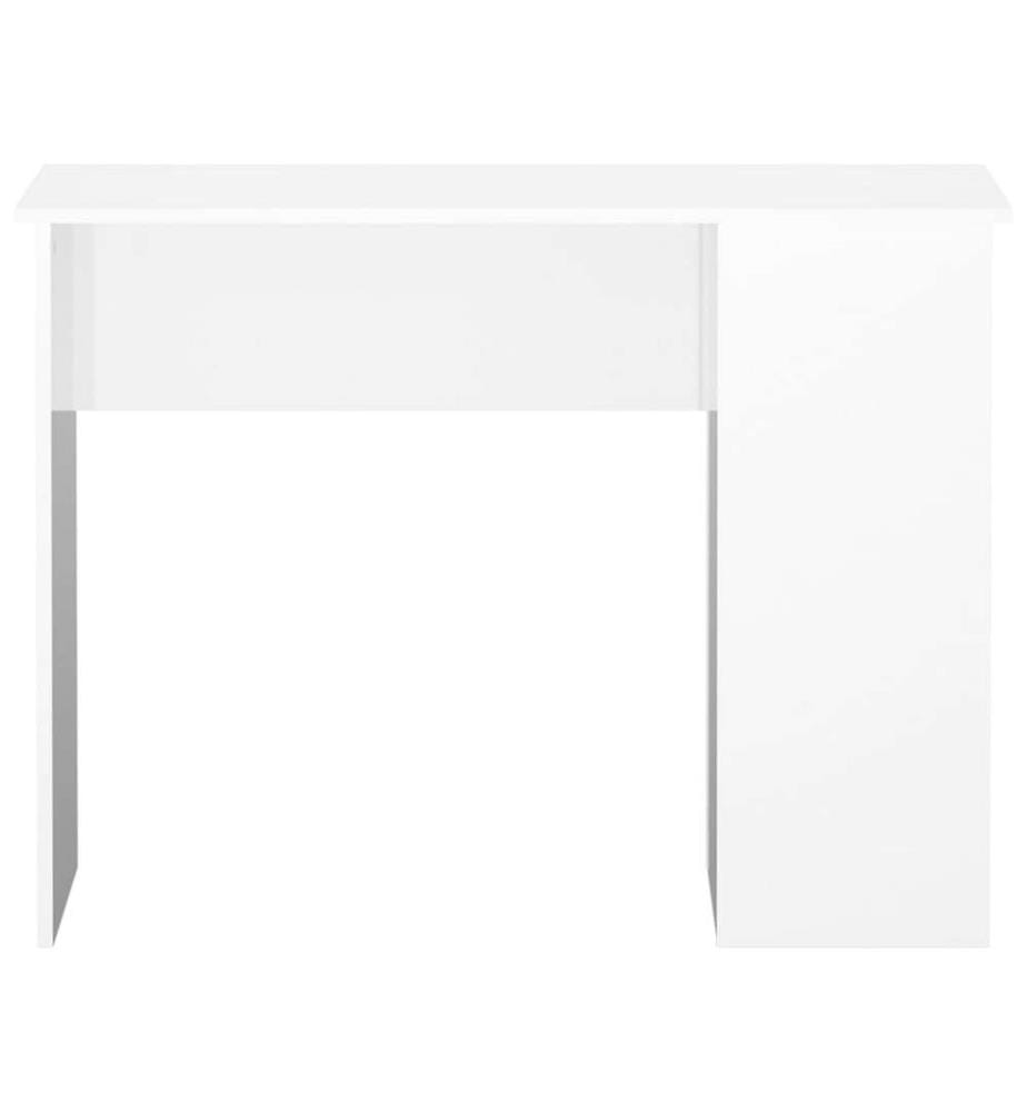 Schreibtisch Hochglanz-Weiss 100x55x75 cm Holzwerkstoff