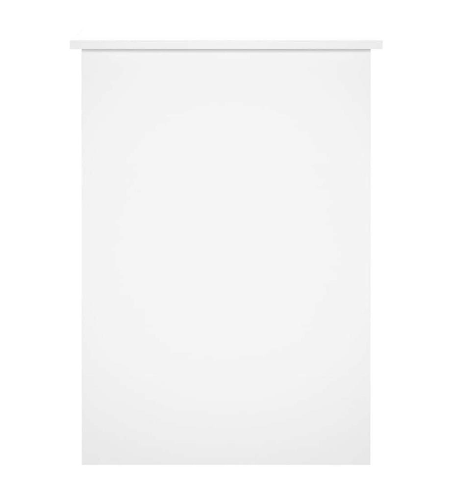 Schreibtisch Hochglanz-Weiss 100x55x75 cm Holzwerkstoff
