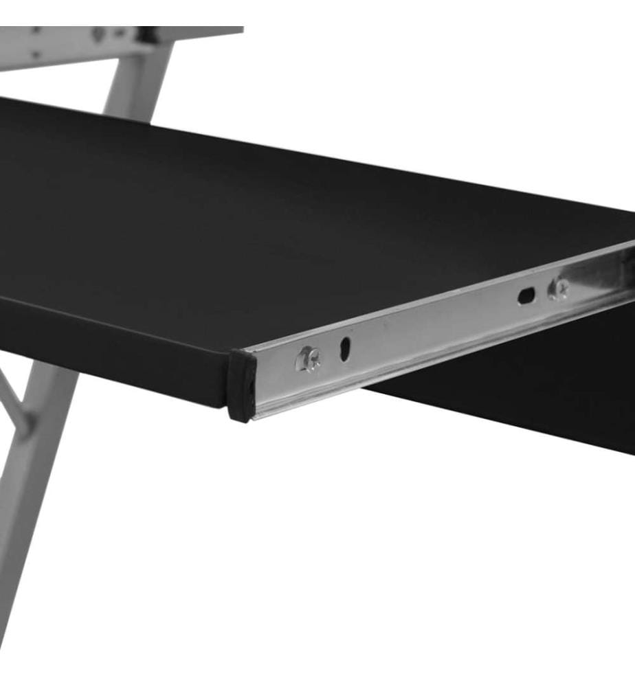 Computertisch Computerwagen PC Tisch Bürotisch Laptop Rollen schwarz