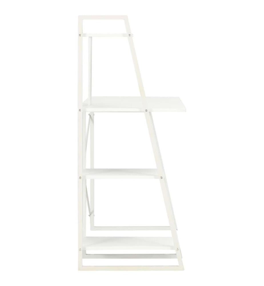 Schreibtisch mit Regaleinheit Weiss 102×50×117 cm