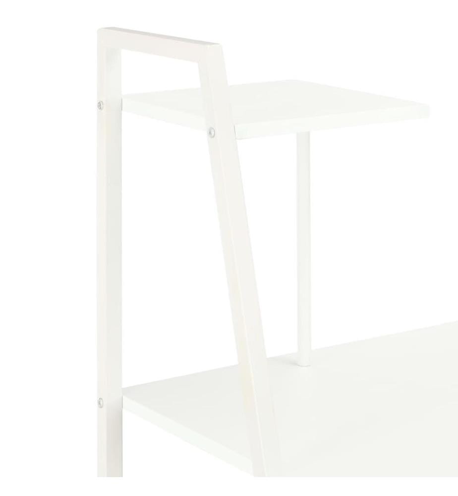 Schreibtisch mit Regaleinheit Weiss 102×50×117 cm