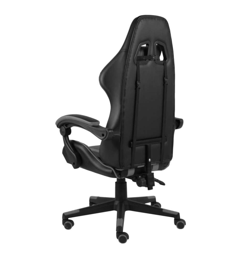 Gaming-Stuhl Schwarz und Grau Kunstleder