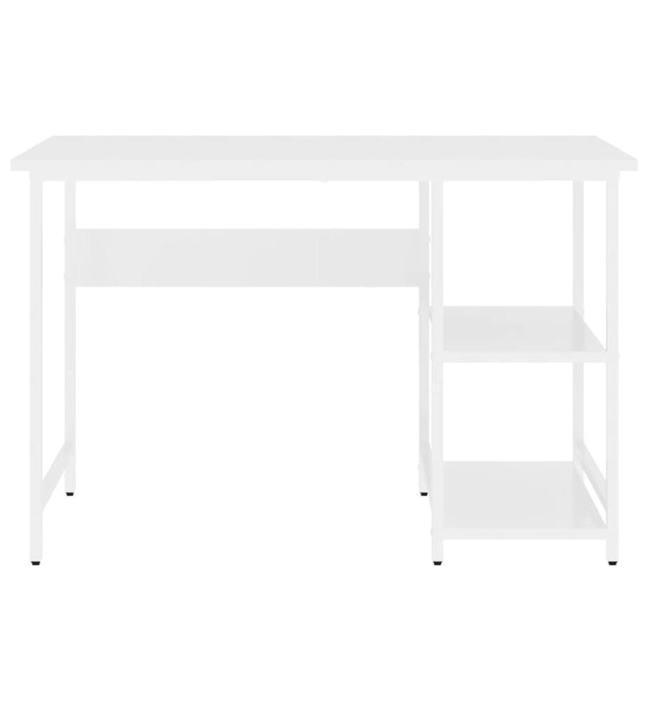 Computertisch Weiss 105x55x72 cm MDF und Metall