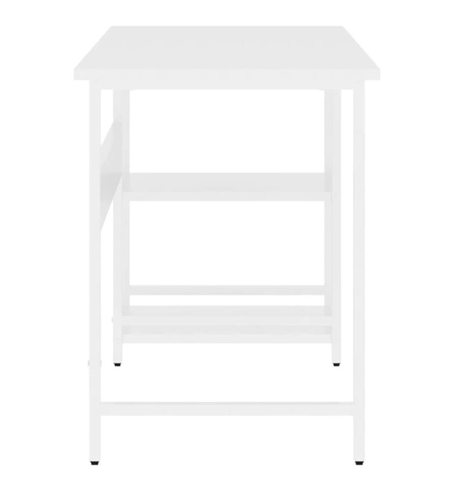 Computertisch Weiss 105x55x72 cm MDF und Metall