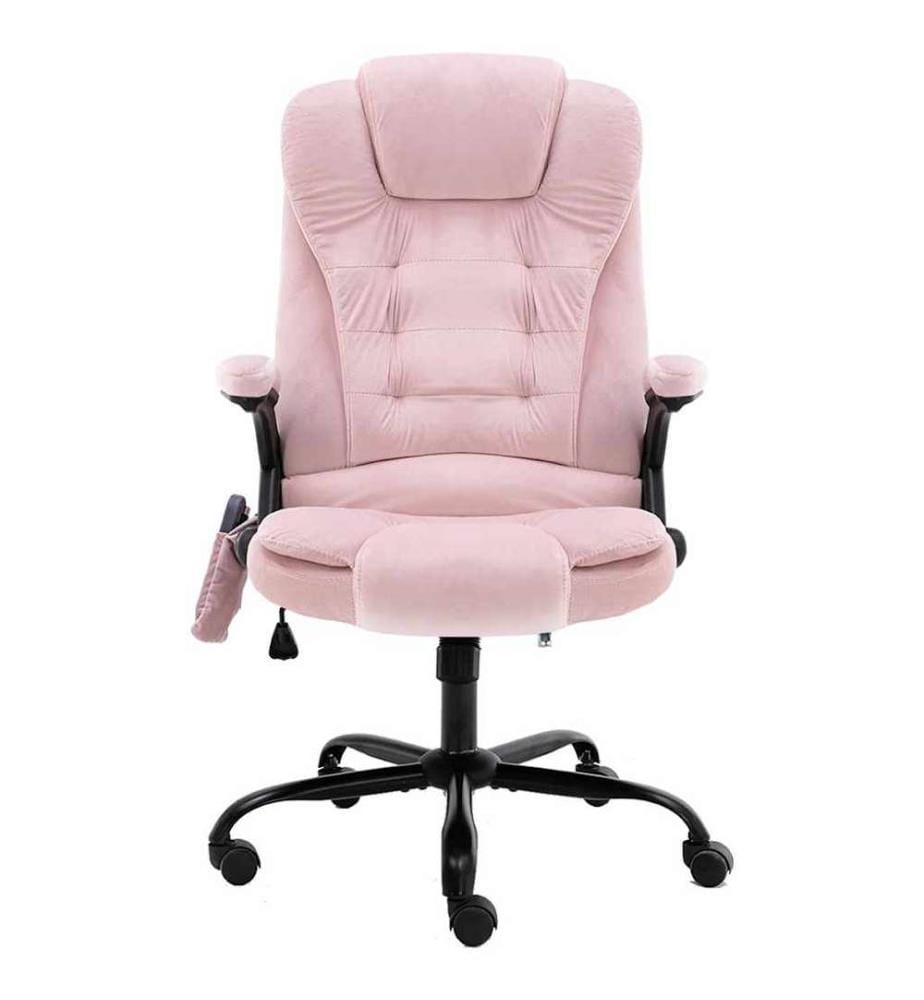 Massage-Bürostuhl Rosa Samt