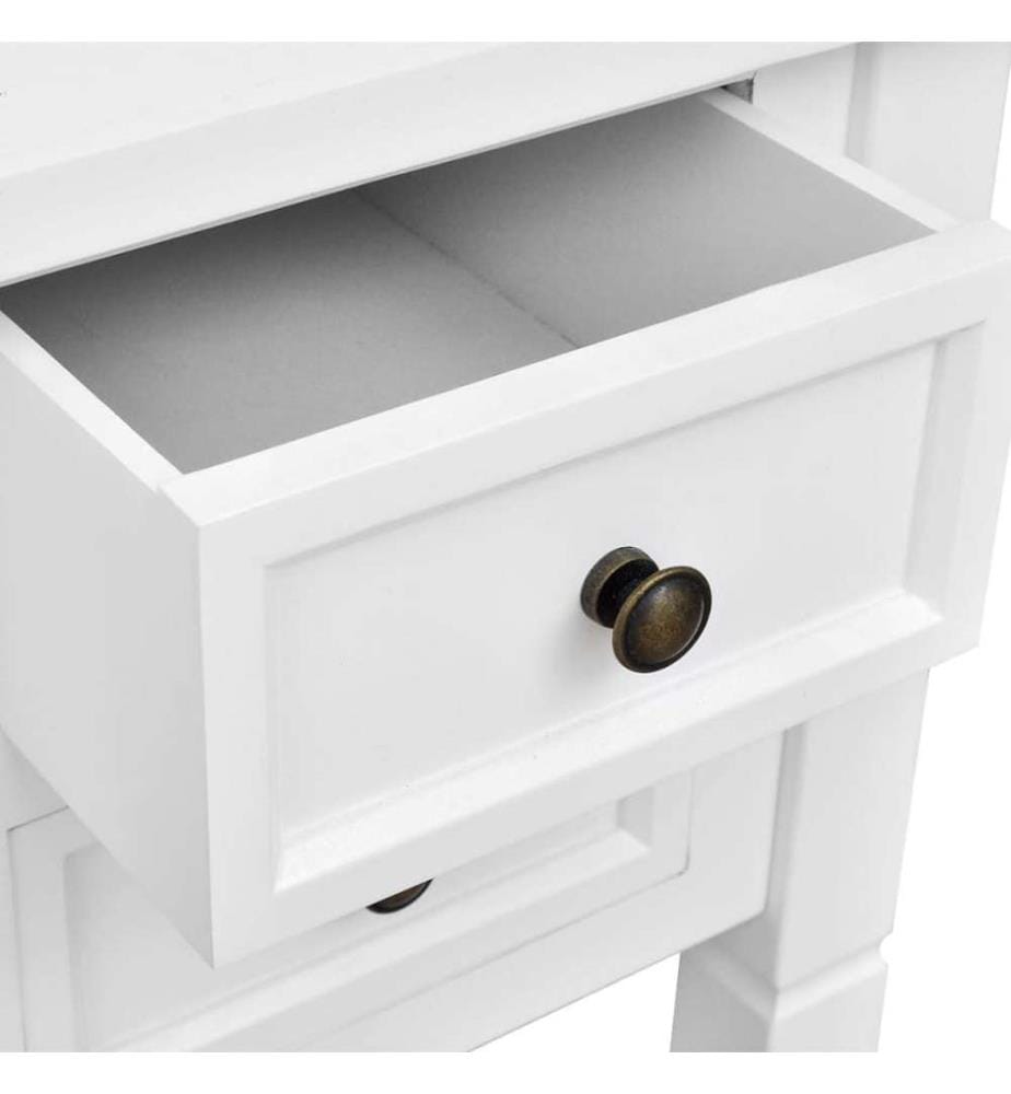 Bureau blanc à 5 tiroirs