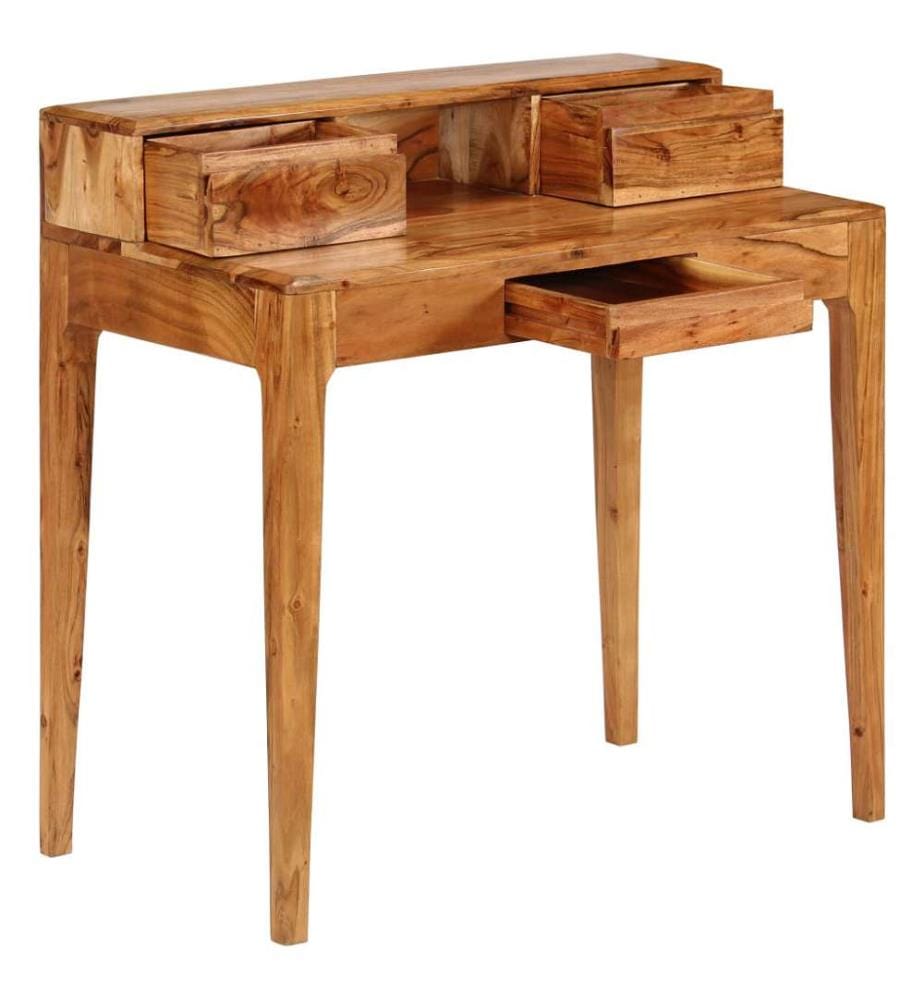 Schreibtisch mit Schubladen Massivholz 88 x 50 x 90 cm