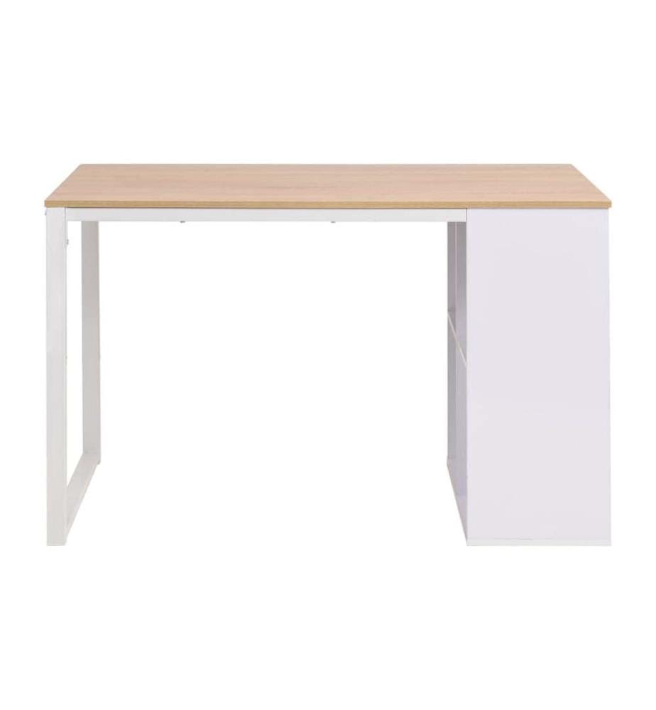Table d'écriture 120x60x75 cm Chêne et blanc