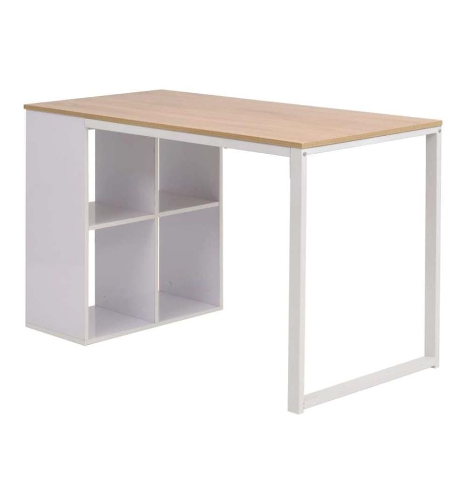 Table d'écriture 120x60x75 cm Chêne et blanc