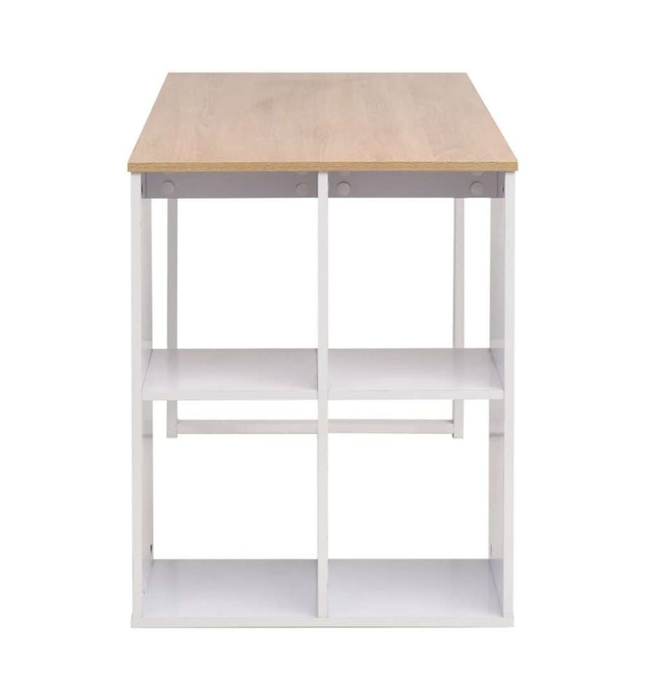 Table d'écriture 120x60x75 cm Chêne et blanc