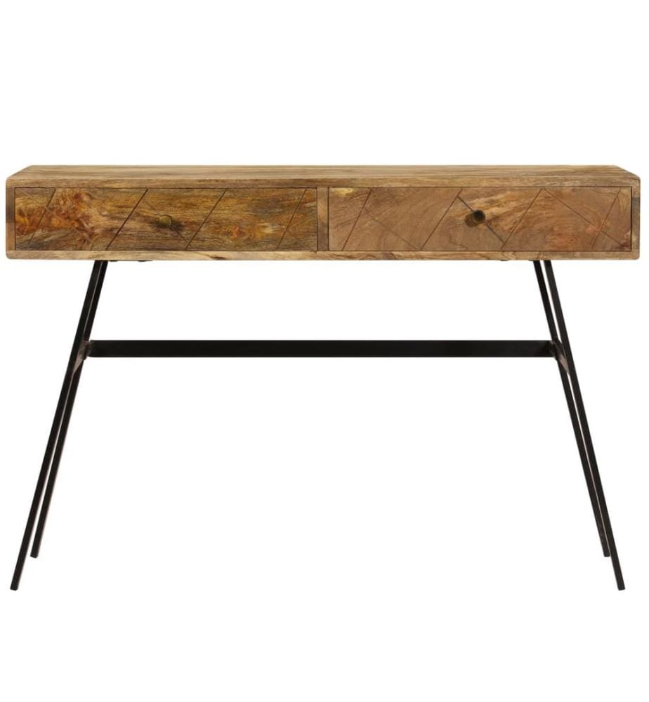 Schreibtisch mit Schubladen Massivholz Mango 110×50×76 cm