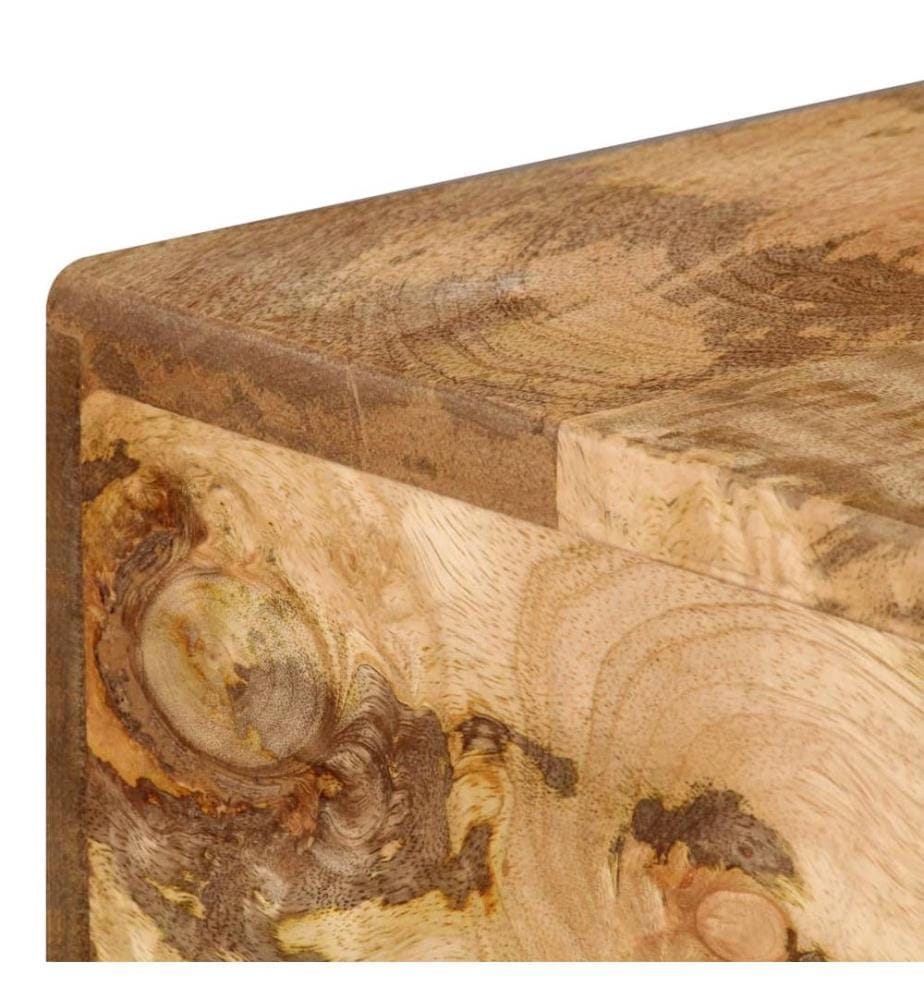 Schreibtisch mit Schubladen Massivholz Mango 110×50×76 cm