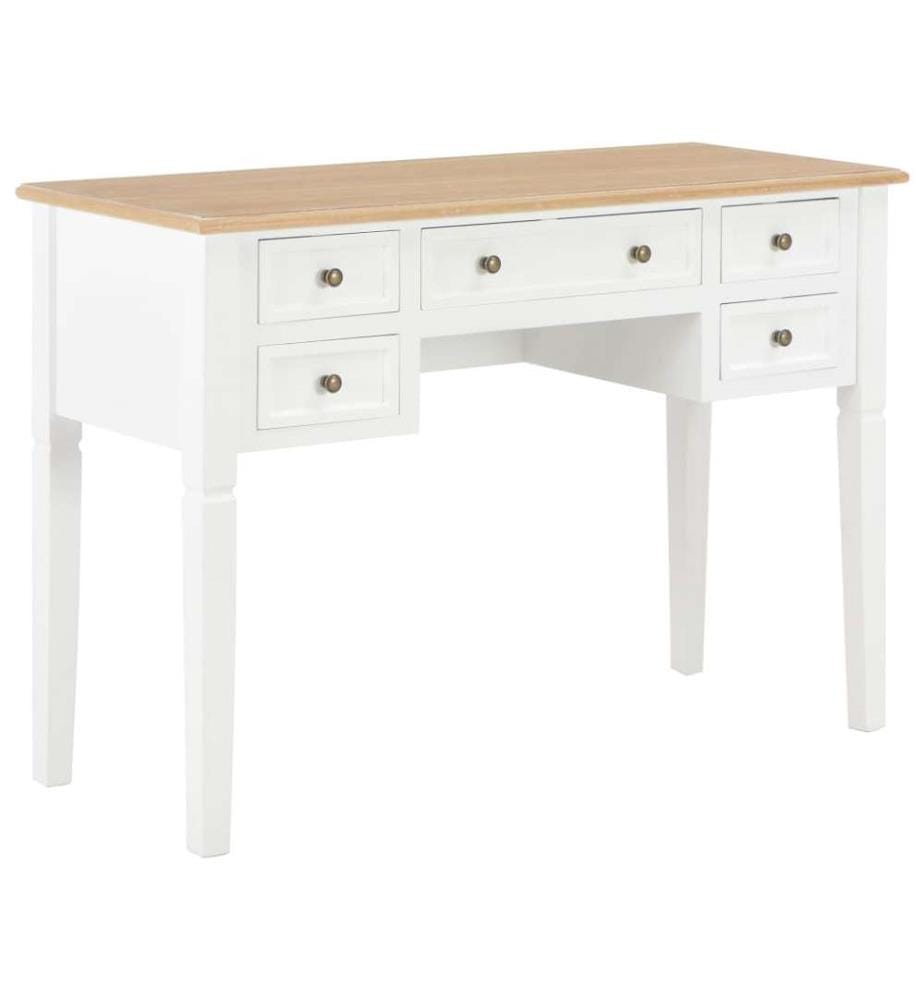 Schreibtisch Weiss 109,5 x 45 x 77,5 cm Holz