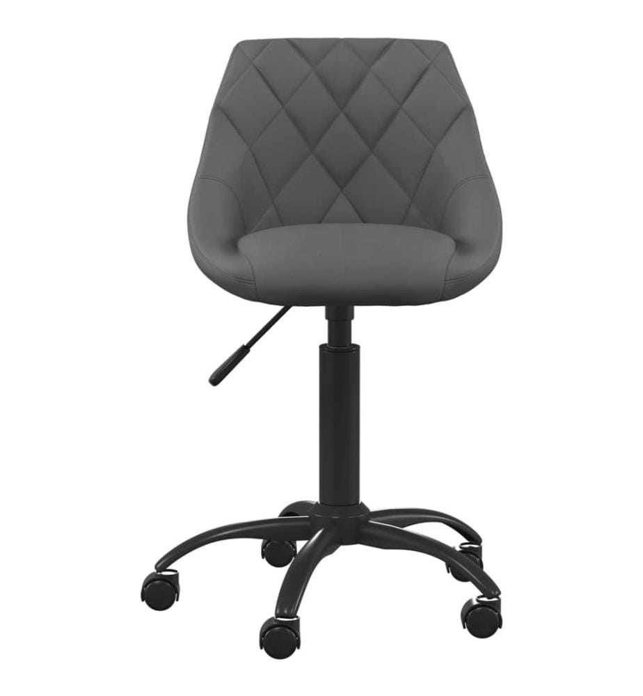 Chaise de bureau Gris foncé Velours