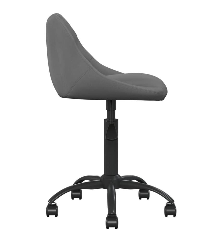 Chaise de bureau Gris foncé Velours