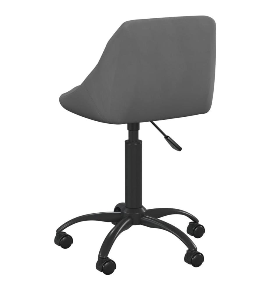 Chaise de bureau Gris foncé Velours