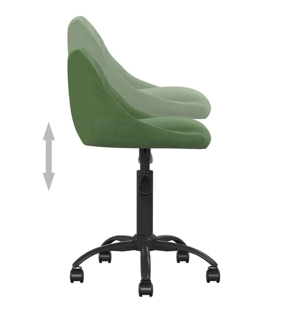 Chaise de bureau Vert foncé Velours