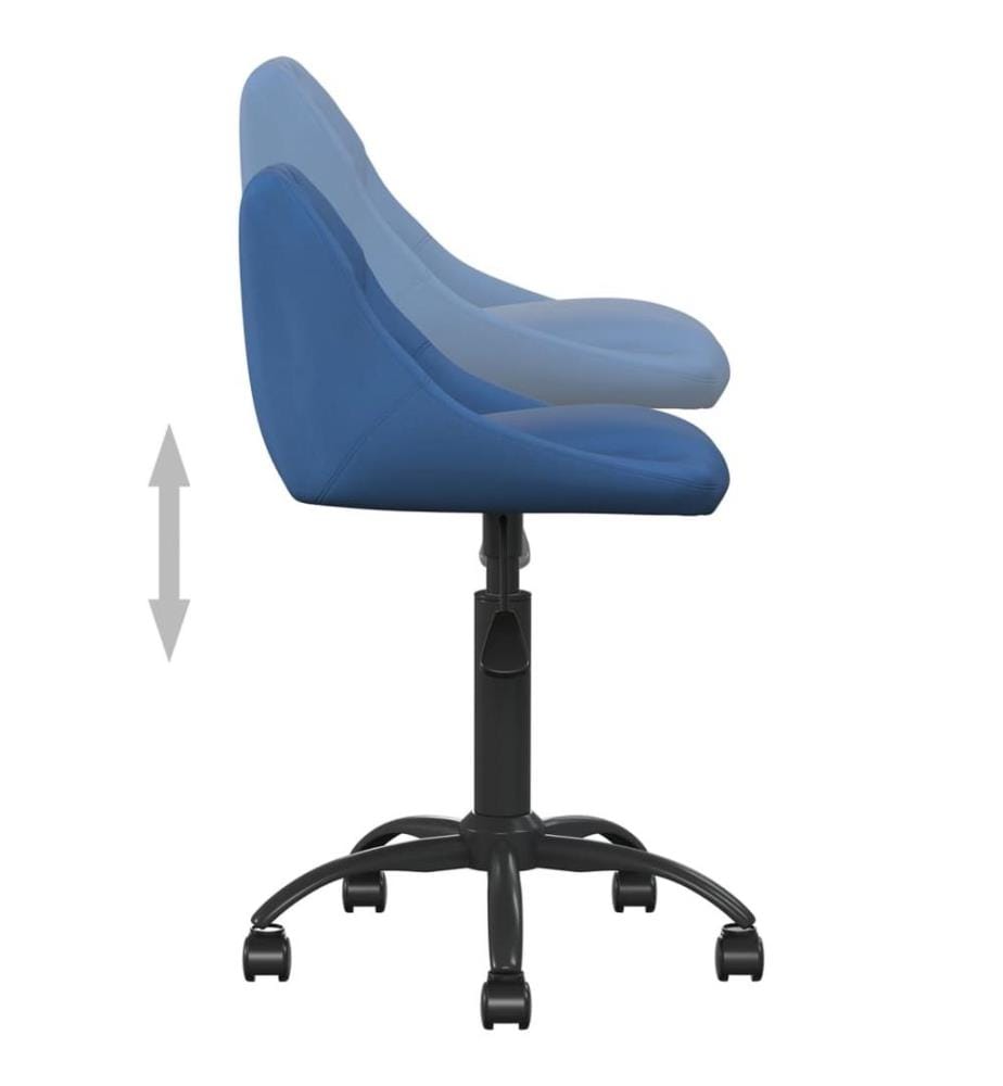 Bürostuhl Blau Samt