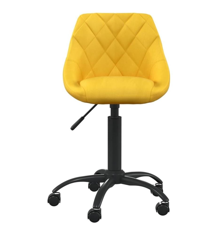 Bürostuhl Senfgelb Samt