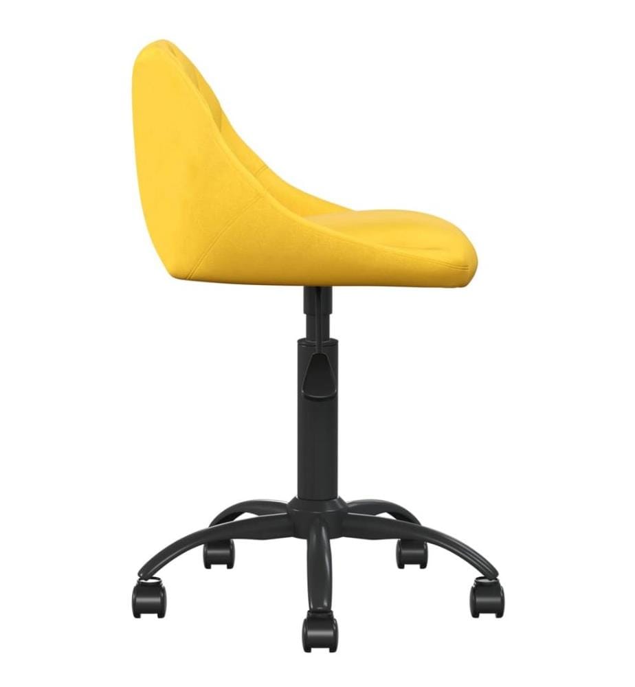 Bürostuhl Senfgelb Samt