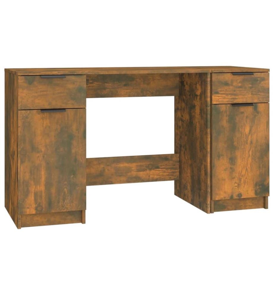 Schreibtisch mit Beistellschrank Räuchereiche Holzwerkstoff