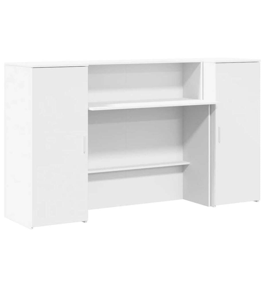 Empfangstheke Weiss 180x50x103,5 cm Holzwerkstoff