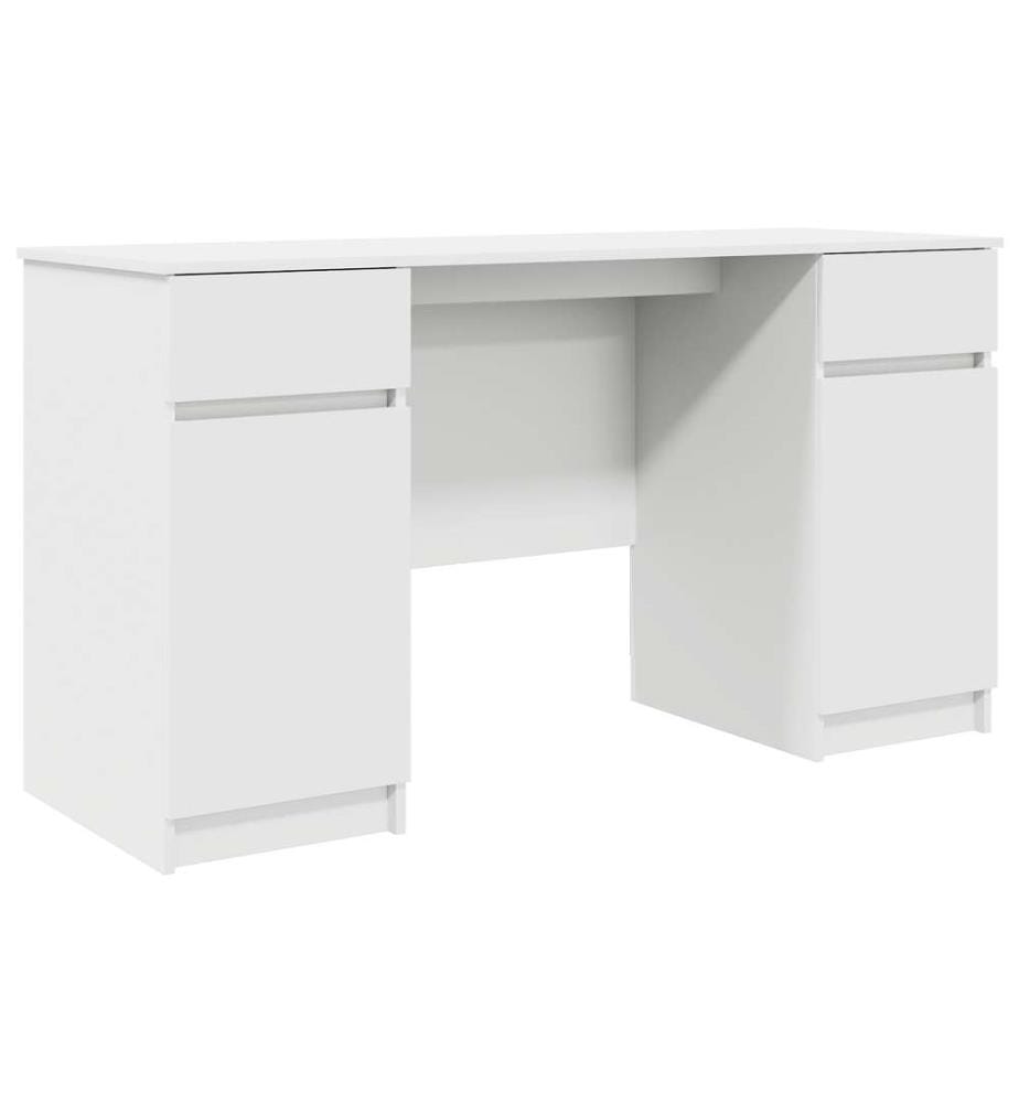 Schreibtisch Weiss 140x49x76 cm Holzwerkstoff