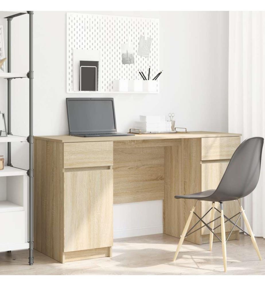 Schreibtisch Sonoma Eiche 140x49x76 cm Holzwerkstoff