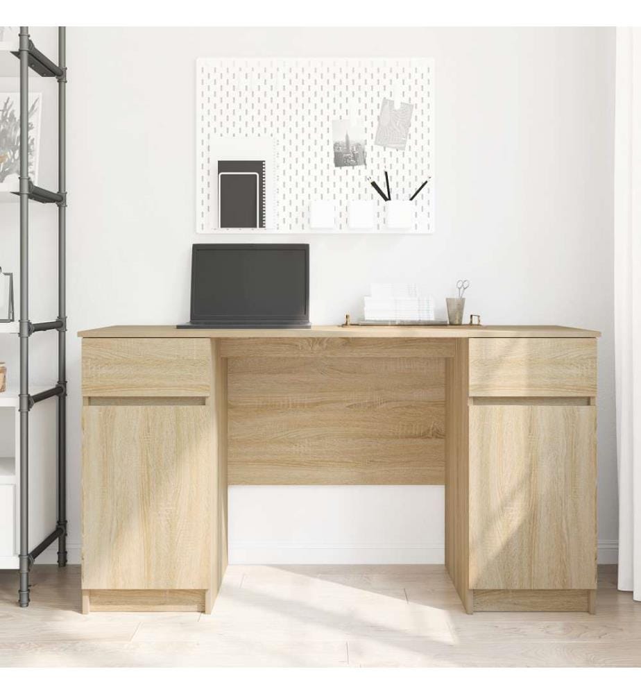 Schreibtisch Sonoma Eiche 140x49x76 cm Holzwerkstoff