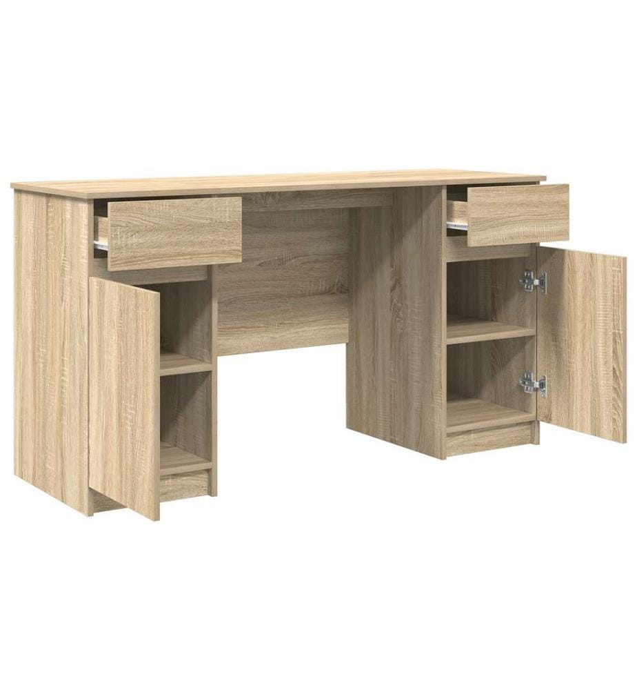 Schreibtisch Sonoma Eiche 140x49x76 cm Holzwerkstoff