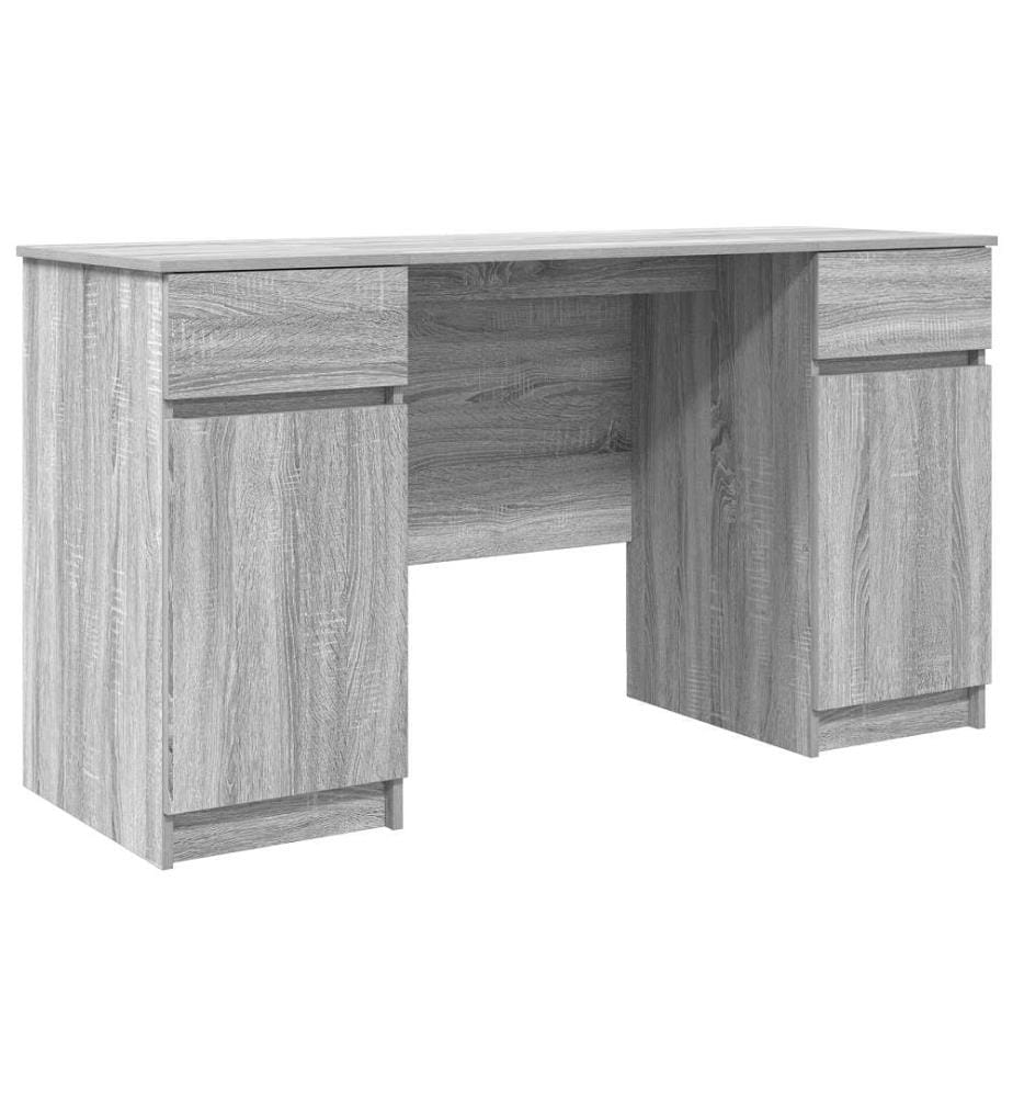 Schreibtisch Grau Sonoma 140x49x76 cm Holzwerkstoff