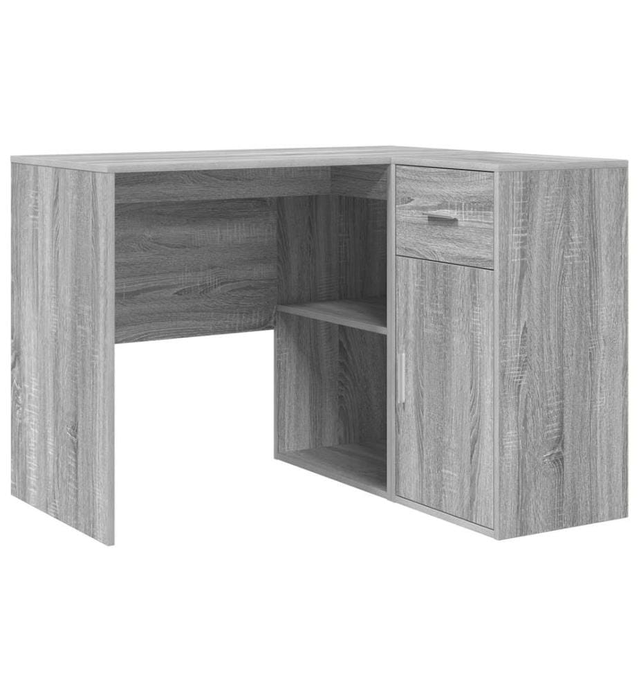 Eckschreibtisch Grau Sonoma 102x88x75 cm Spanplatte