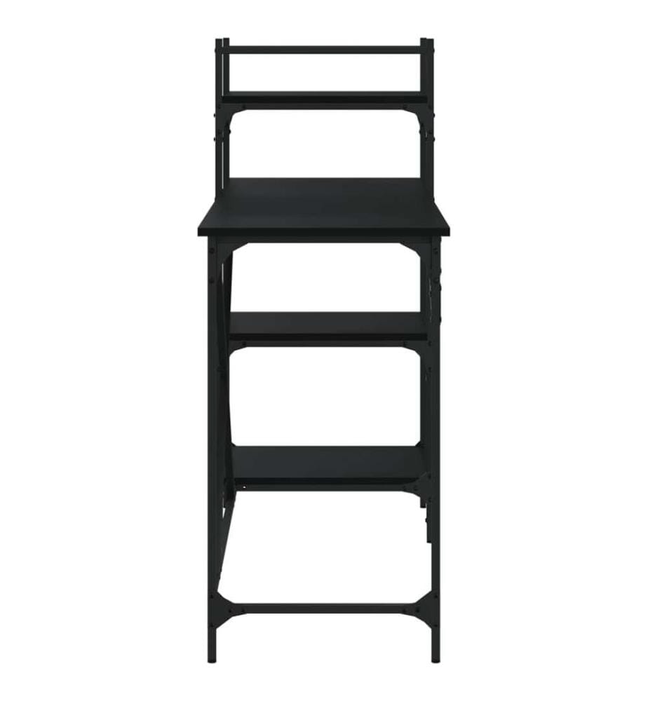 Computertisch mit Regal Schwarz 120x47x109 cm