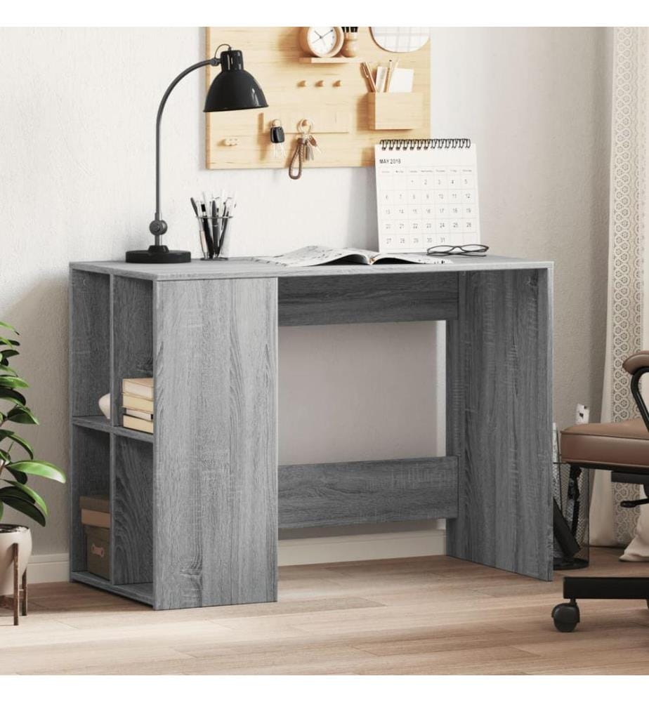 Schreibtisch Grau Sonoma 102x50x75 cm Holzwerkstoff