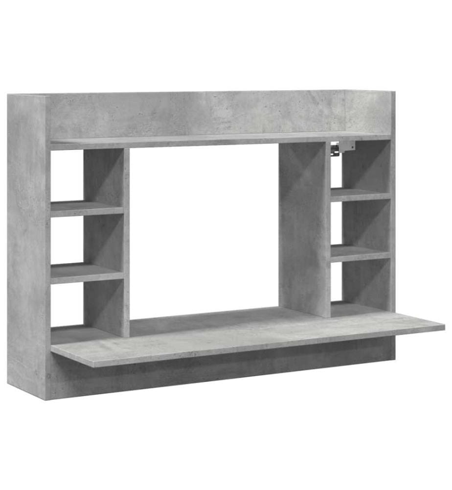 Wand-Schreibtisch Betongrau 105x48x75 cm Holzwerkstoff
