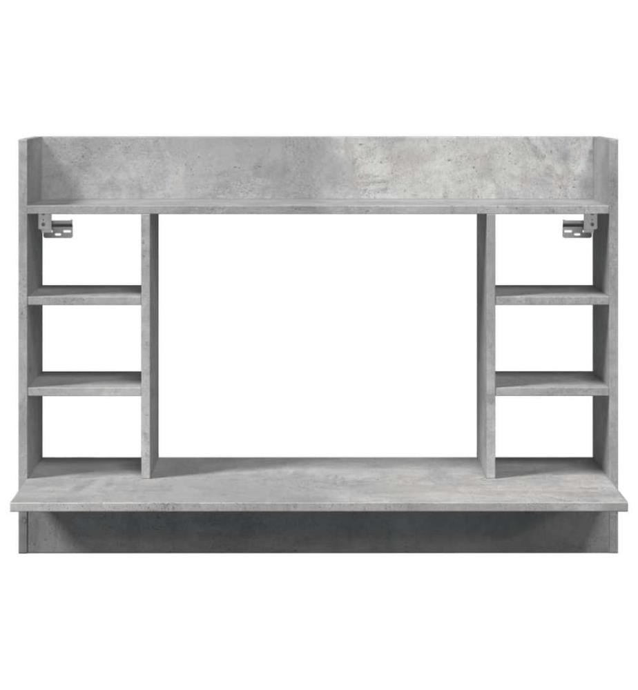 Wand-Schreibtisch Betongrau 105x48x75 cm Holzwerkstoff
