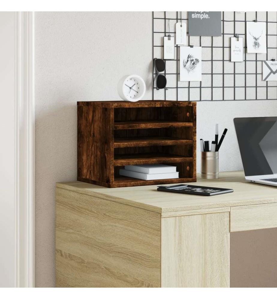 Schreibtisch-Organizer Räuchereiche 36x26x29,5 cm Holzwerkstoff