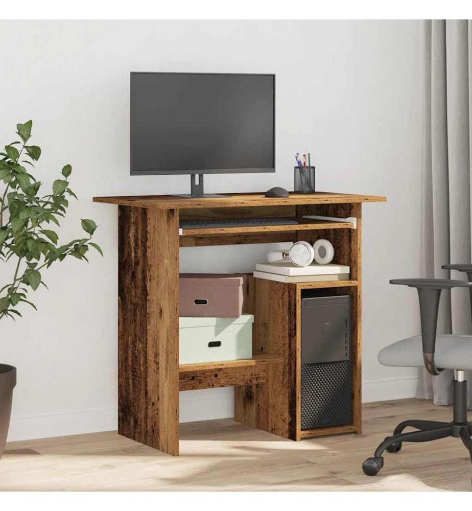 Bureau vieux bois 80x45x74 cm bois d'ingénierie