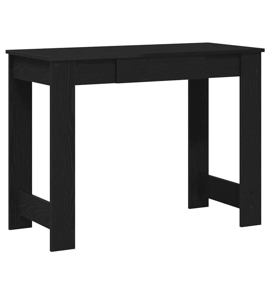 Bureau noir 100x45x75 cm bois d'ingénierie