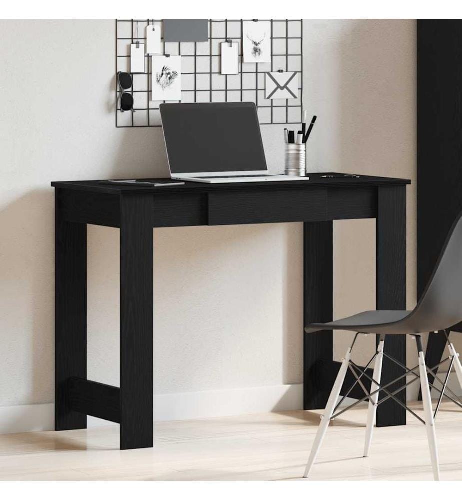 Bureau noir 100x45x75 cm bois d'ingénierie