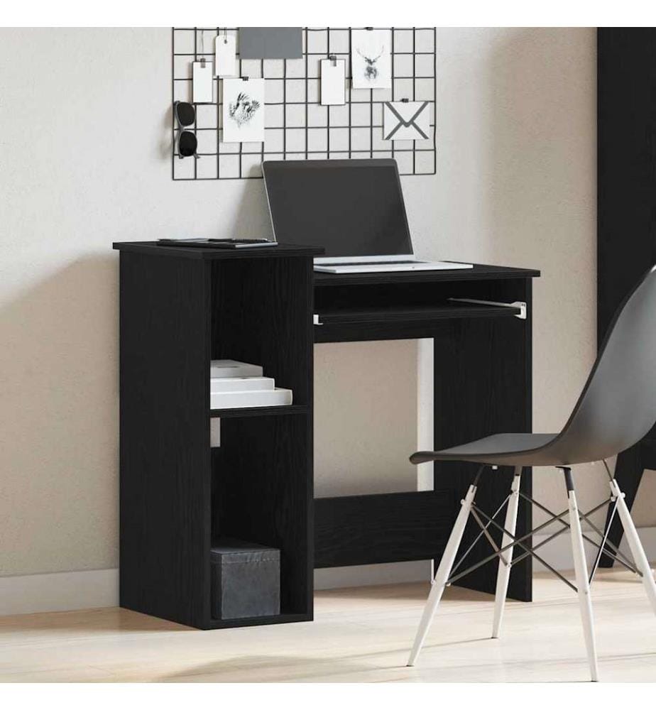 Schreibtisch mit Regalen Schwarz 84x40x78 cm Holzwerkstoff