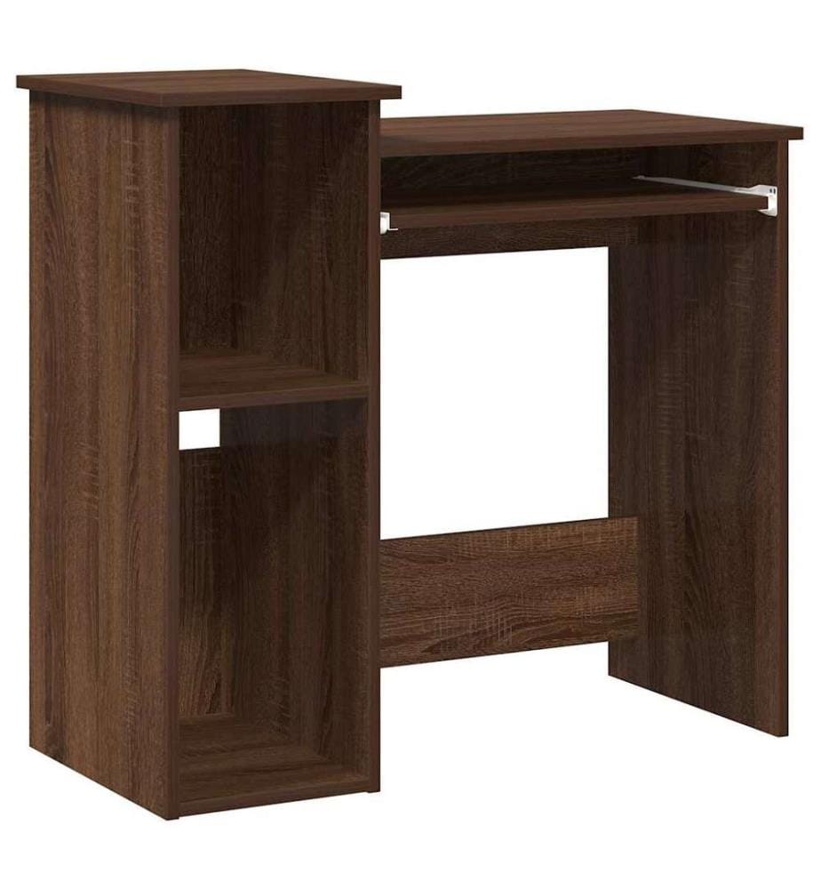 Schreibtisch mit Regal Braun Eichen-Optik 84x40x78 cm