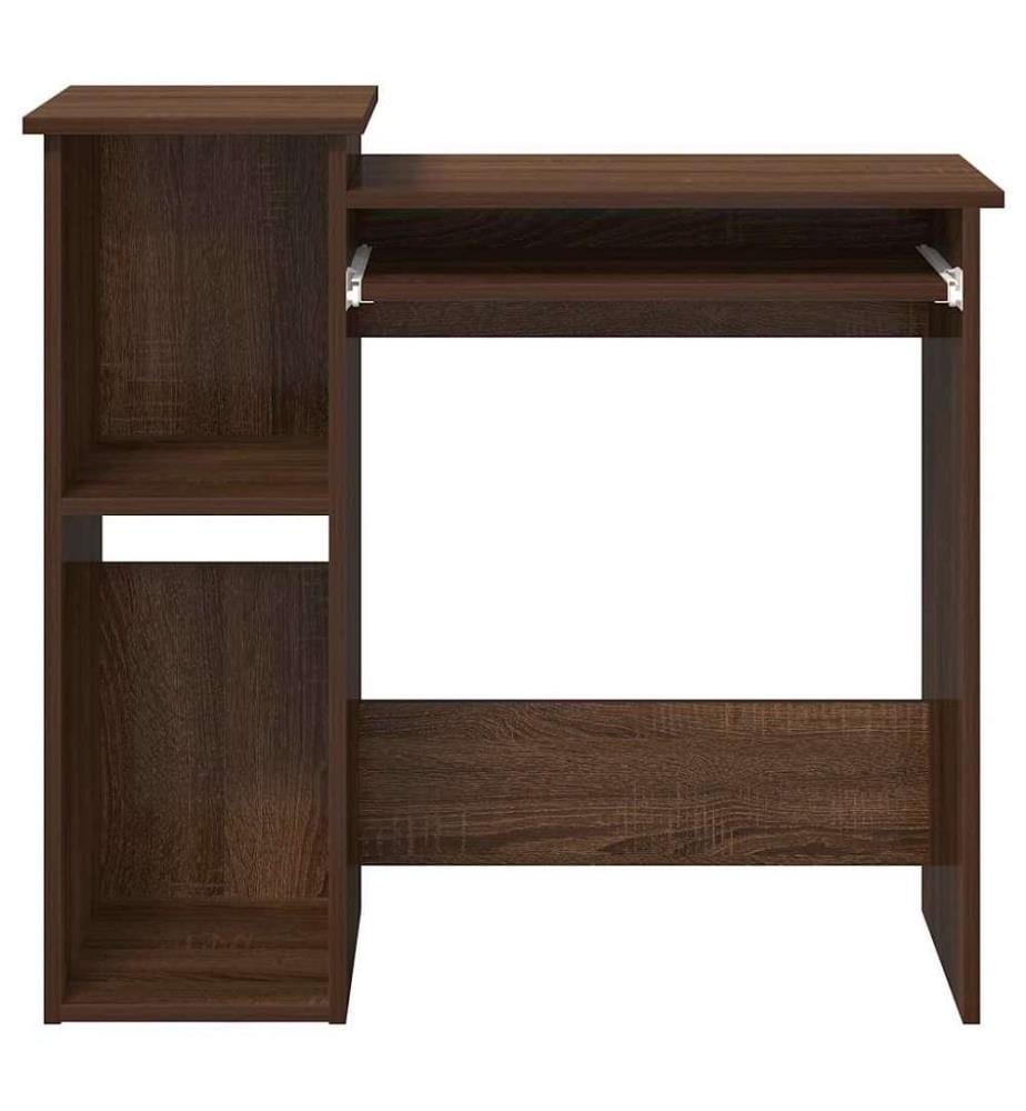 Schreibtisch mit Regal Braun Eichen-Optik 84x40x78 cm