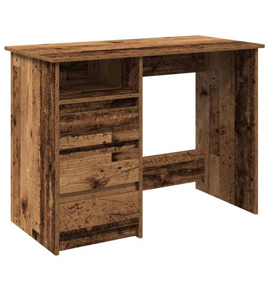 Bureau vieux bois 102x50x75 cm bois d'ingénierie