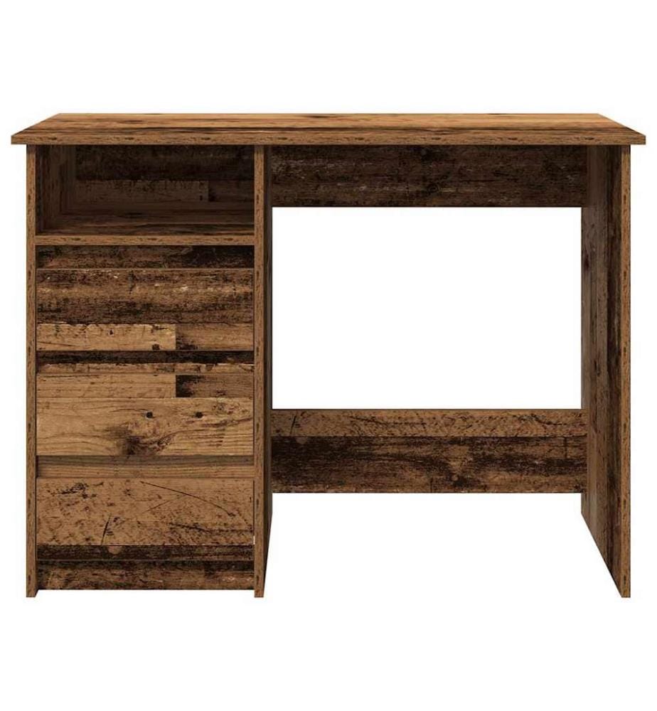 Bureau vieux bois 102x50x75 cm bois d'ingénierie