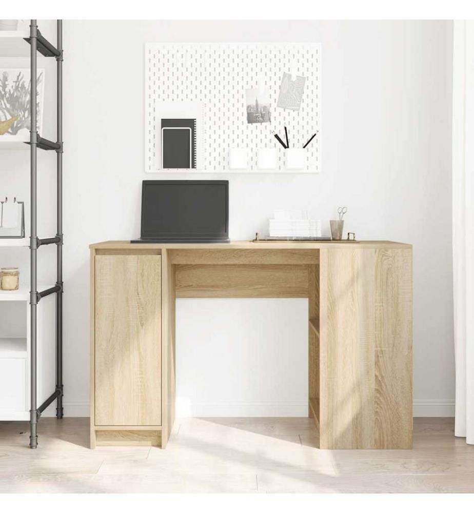 Bureau chêne sonoma 120x42x76 cm bois d'ingénierie