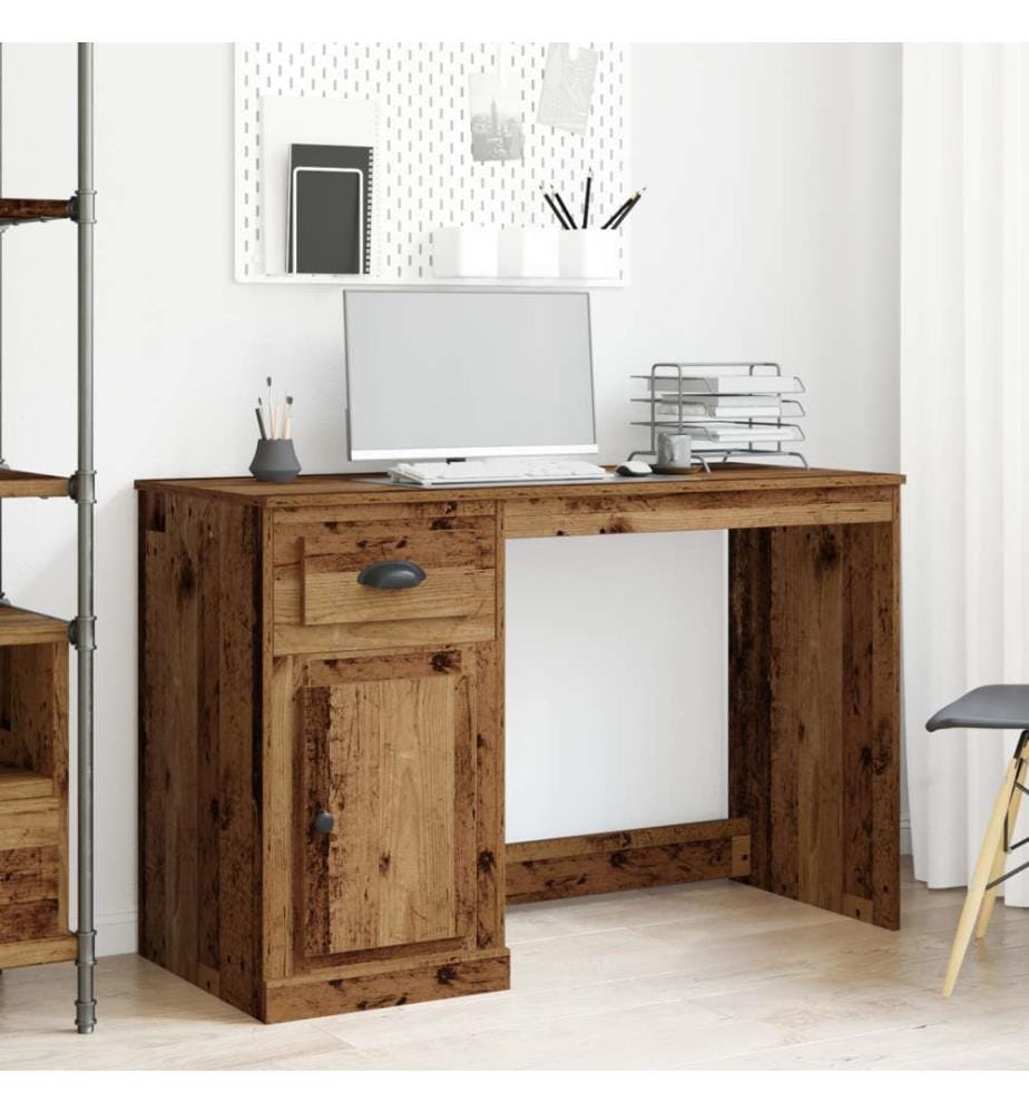 Schreibtisch mit Stauraum Altholz 50x115x75 cm Ingenieurbau